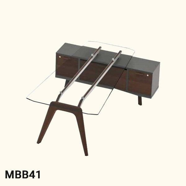 میز مدیریت شیشه ای مدل MBB41