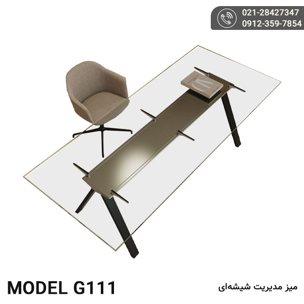 میز مدیریت شیشه ای مدل G111