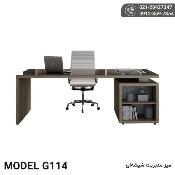میز مدیریت شیشه ای مدل G114