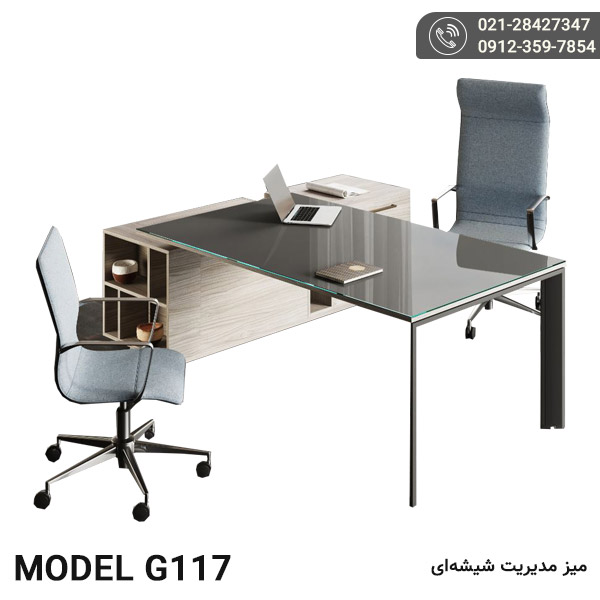 میز مدیریت شیشه ای مدل G117