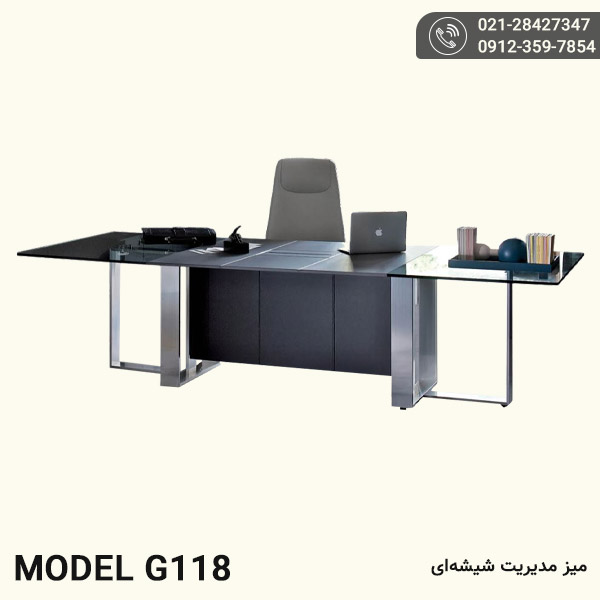 میز مدیریت شیشه ای مدل G118